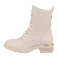 Damen Schnrstiefeletten - beige