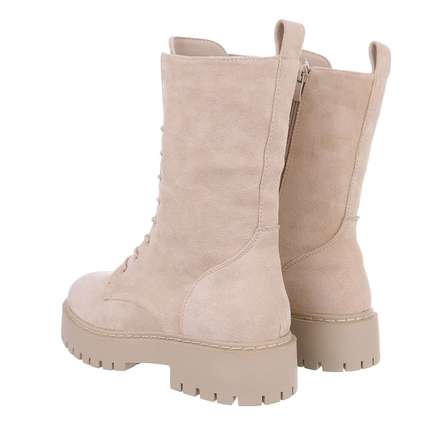 Damen Schnrstiefeletten - beige