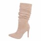 Damen High-Heel Stiefel - beige Gr. 41