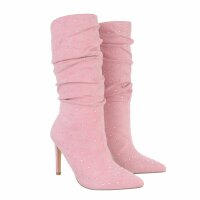 Damen High-Heel Stiefel - nude