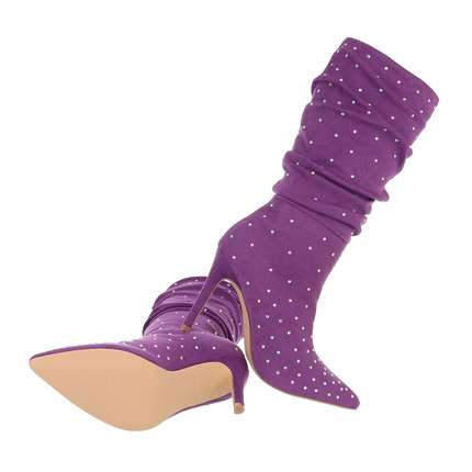 Damen High-Heel Stiefel - purple