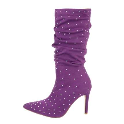 Damen High-Heel Stiefel - purple Gr. 37