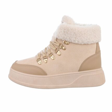 Damen Winterstiefeletten - beige Gr. 38