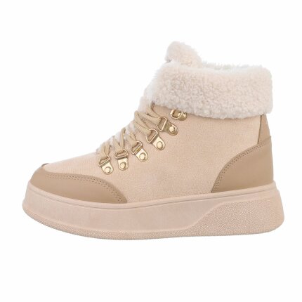 Damen Winterstiefeletten - beige Gr. 41