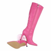 Damen High-Heel Stiefel - pink