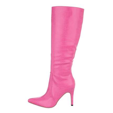 Damen High-Heel Stiefel - pink Gr. 38