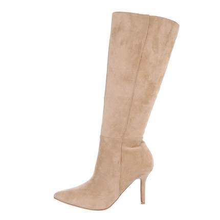 Damen High-Heel Stiefel - khaki