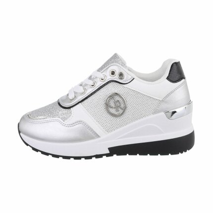 Damen Low-Sneakers - silver - 12 Paar