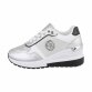 Damen Low-Sneakers - silver - 12 Paar