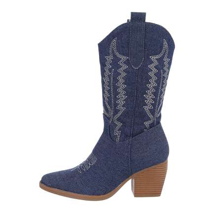 Damen Western- & Bikerboots - dblue Gr. 37