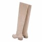 Damen Overknee-Stiefel - beigesuede