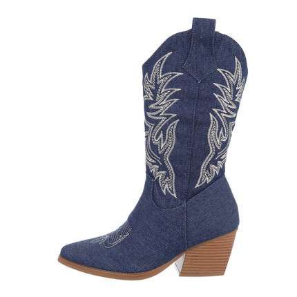 Damen Western- & Bikerboots - dblue Gr. 36