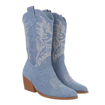 Damen Western- & Bikerboots - lblue