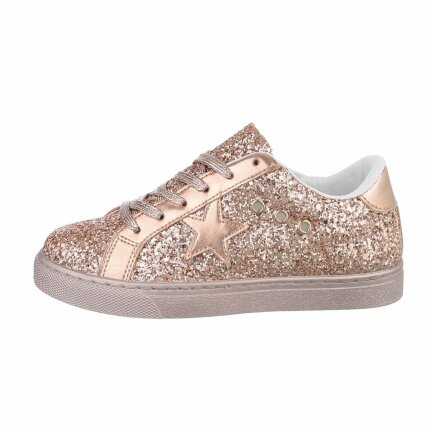 Damen Low-Sneakers - champagne - 12 Paar