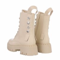 Damen Schnürstiefeletten - beige