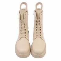 Damen Schnürstiefeletten - beige