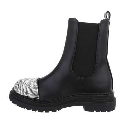 Damen Chelsea Boots - blacksilver Gr. 36