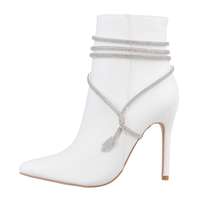 Damen High-Heel Stiefeletten - white