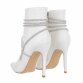 Damen High-Heel Stiefeletten - white
