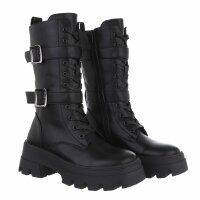 Damen Schnürstiefel - black