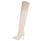 Damen Overknee-Stiefel - beige Gr. 39