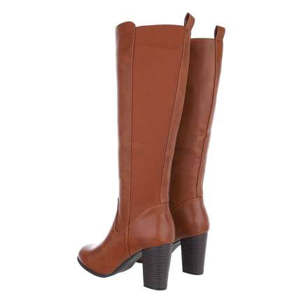 Damen High-Heel Stiefel - camel