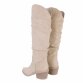 Damen High-Heel Stiefel - beige