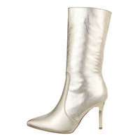 Damen High-Heel Stiefeletten - golden