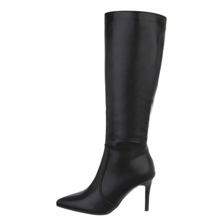 Damen High-Heel Stiefel - blackpu