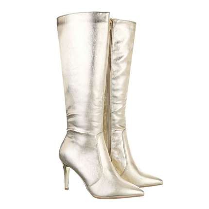 Damen High-Heel Stiefel - goldenpu