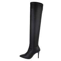 Damen Overknee-Stiefel - blackpu