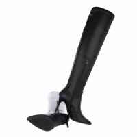 Damen Overknee-Stiefel - blackpu