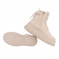 Damen Schnürstiefeletten - beige