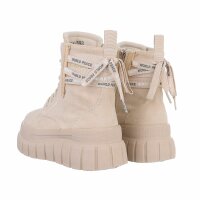 Damen Schnürstiefeletten - beige
