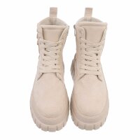 Damen Schnürstiefeletten - beige