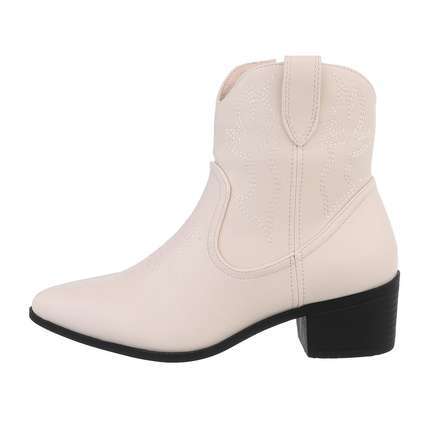 Damen Western- & Bikerboots - beige Gr. 37