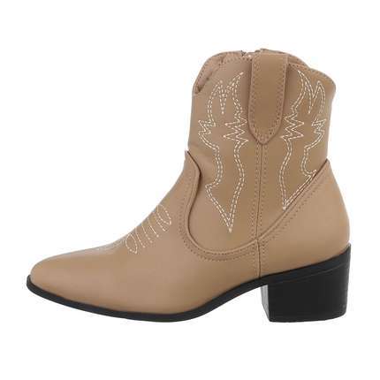 Damen Western- & Bikerboots - khaki Gr. 39