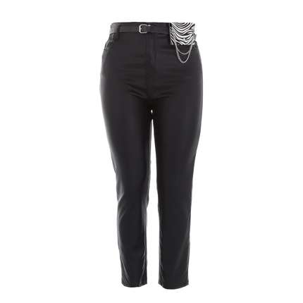 Damen Hose in Lederoptik Gr. XL/42 - black