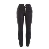 Damen Hose in Lederoptik von Denim Life - black
