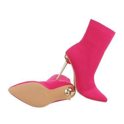 Damen High-Heel Stiefeletten - fushia