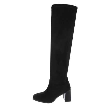 Damen Overknee-Stiefel - black Gr. 37