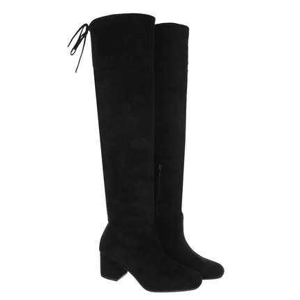 Damen Overknee-Stiefel - black