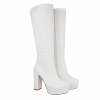 Damen High-Heel Stiefel - white