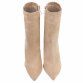 Damen High-Heel Stiefeletten - beige