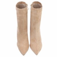 Damen High-Heel Stiefeletten - beige - 12 Paar