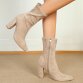 Damen High-Heel Stiefeletten - beige - 12 Paar