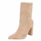 Damen High-Heel Stiefeletten - beige Gr. 37