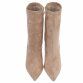 Damen High-Heel Stiefeletten - khaki