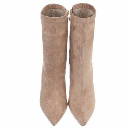 Damen High-Heel Stiefeletten - khaki - 12 Paar