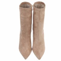 Damen High-Heel Stiefeletten - khaki - 12 Paar